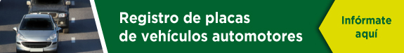 Registro de placas de vehiculos automotores